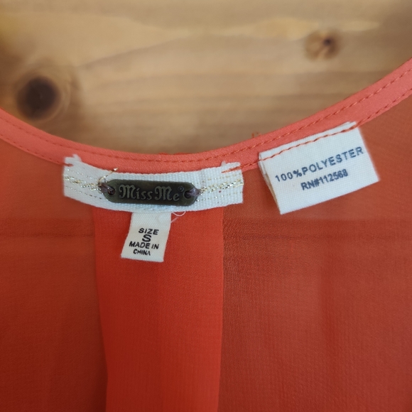 Miss Me 💜 MDT196 Native Aztec Beaded Top Sheer - Picture 5 of 9